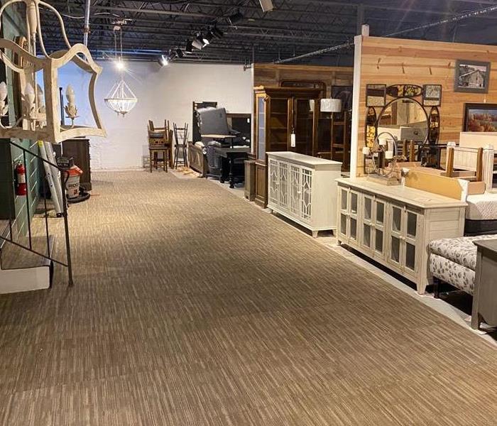 Furniture store flood before