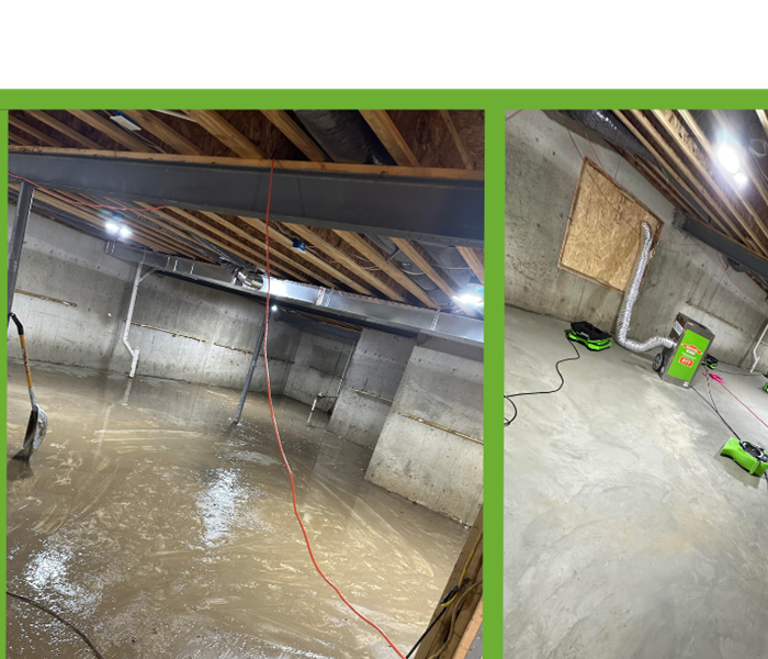 before and after basement loss. Michigan 2023